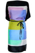 Tunique foulard en soie "Brushstroke Blocks/Painterly Pastels" d'Amanda